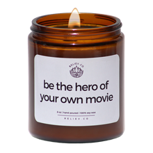 Load image into Gallery viewer, be the hero of your own movie - amber jar - 8 oz
