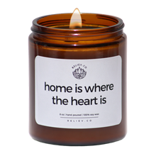 Load image into Gallery viewer, home is where the heart is - amber jar - 8 oz
